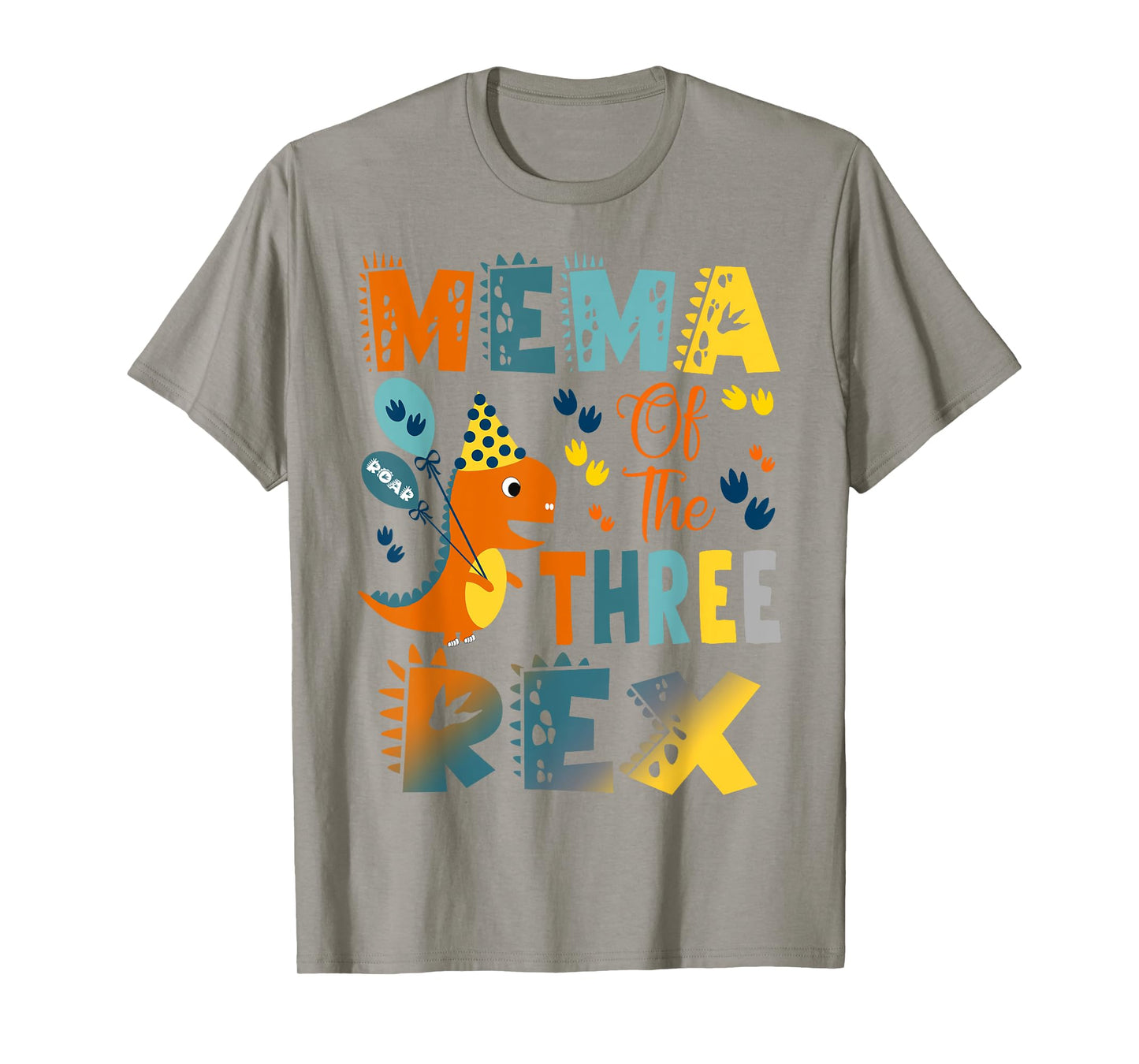 Mema Of The Three Rex Dinosaur 3Rd Birthday Party T-Shirt