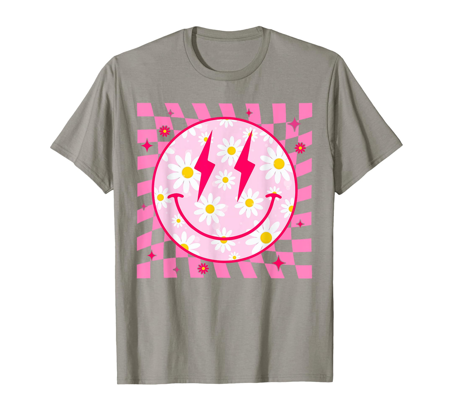 Happy Face Daisy Flower Shirt Preppy Aesthetic Smile Face T-Shirt