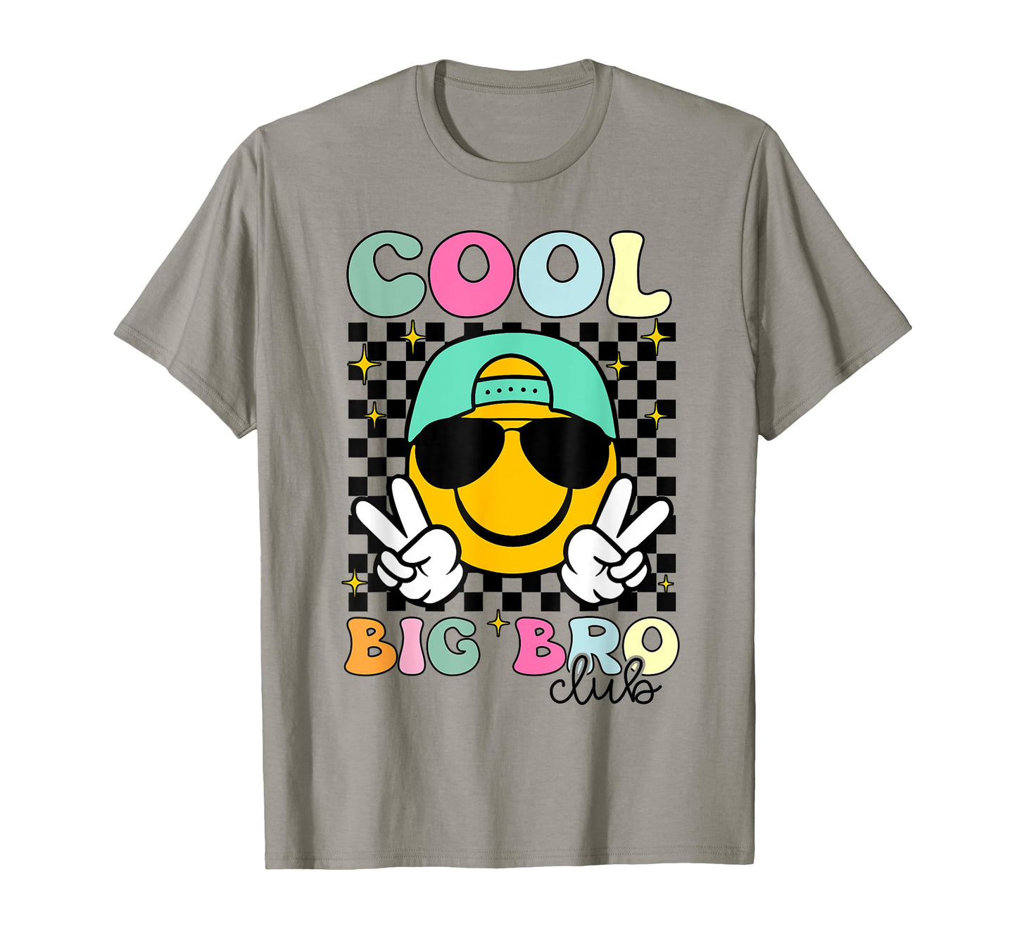 Groovy Cool Big Bro Club Retro Brother Matching Family T-Shirt