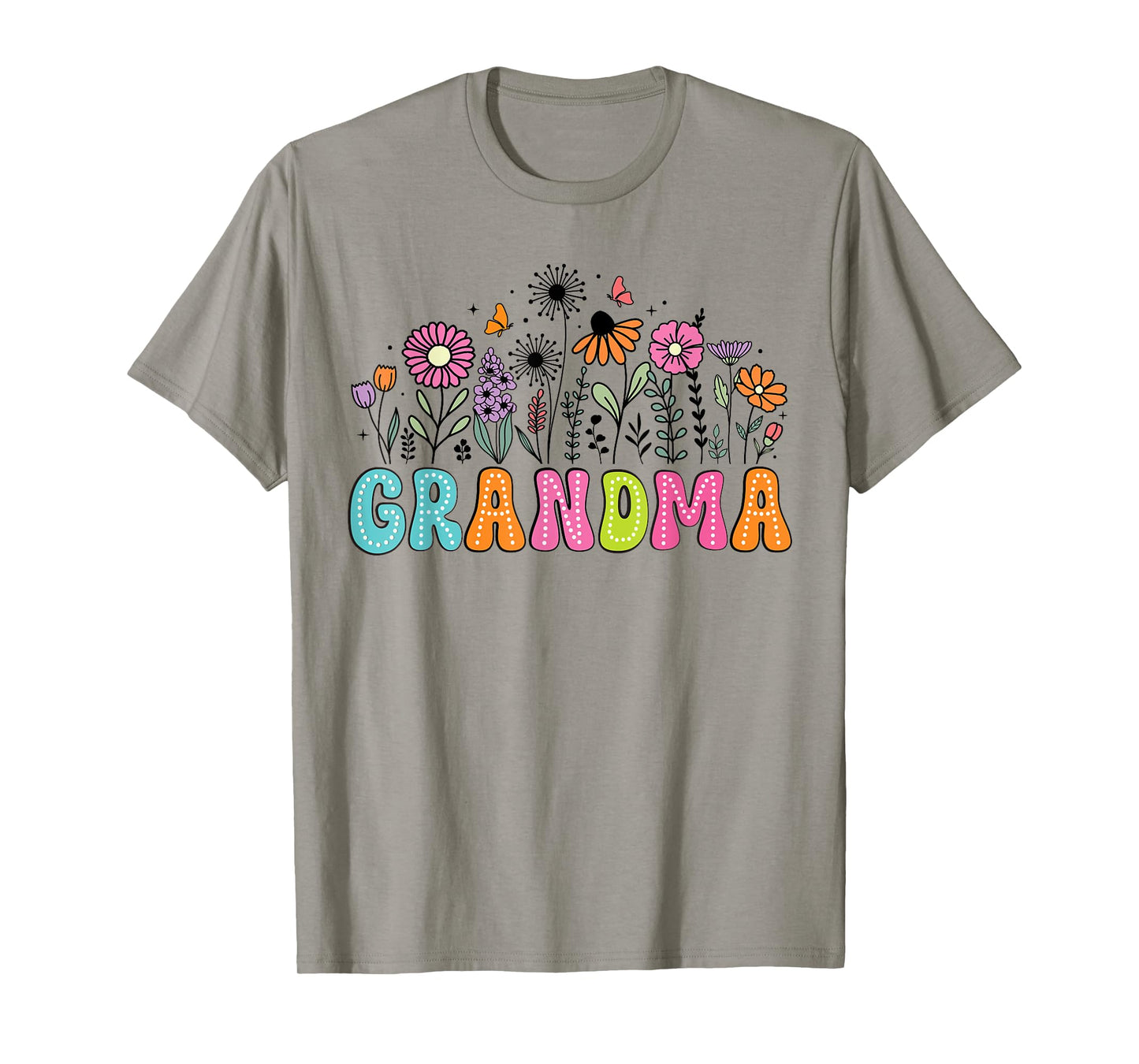 Groovy Wildflower Grandma Floral Grandma Mother's Day T-Shirt