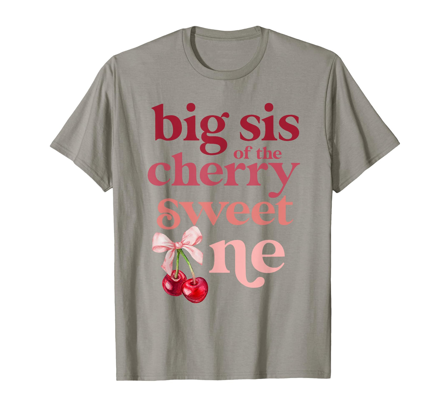 Big Sis of the Cherry Sweet One Coquette First Birthday 1st T-Shirt
