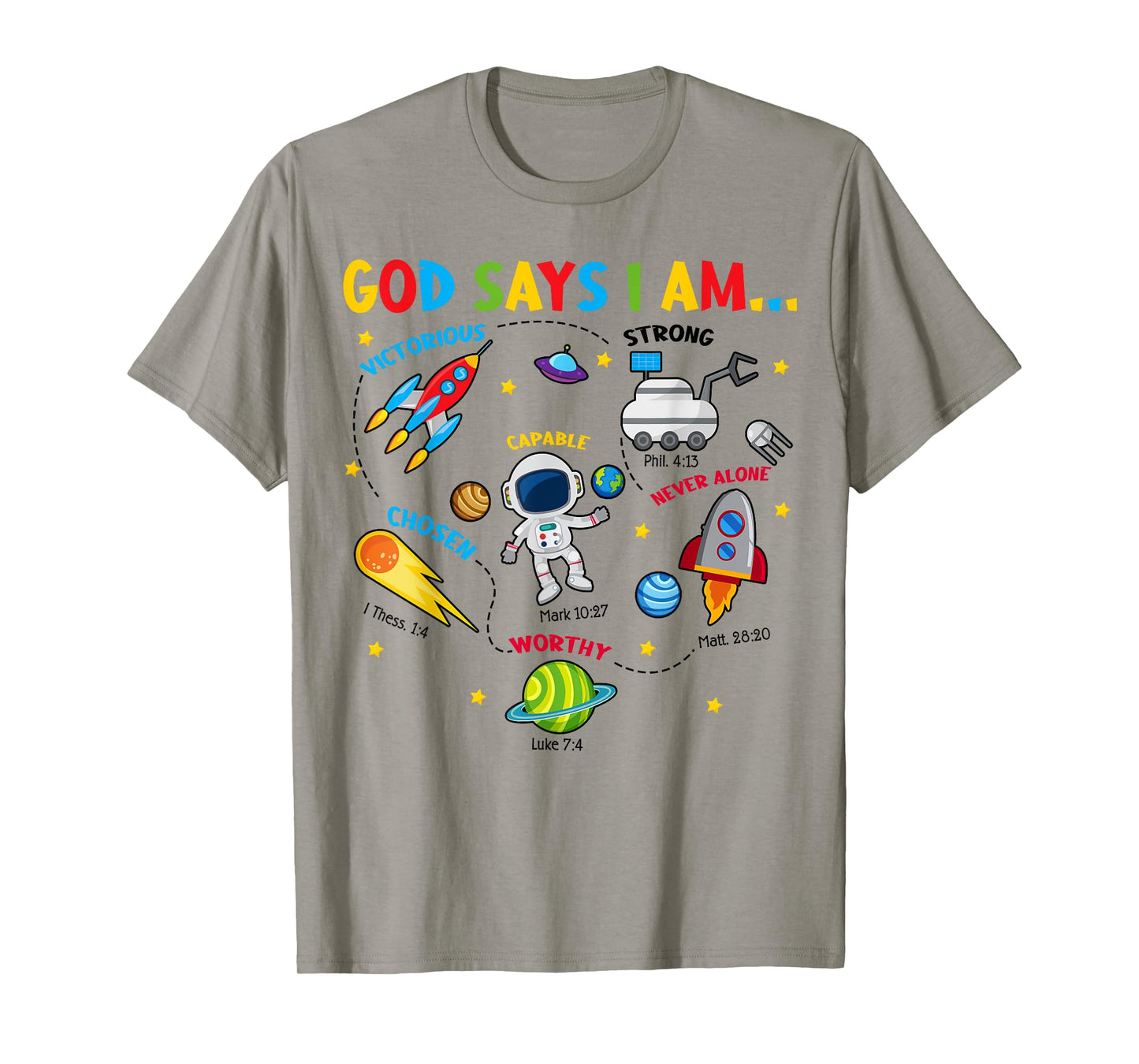 Cute God Says I Am Outer Space Christian Jesus Boy Toddler T-Shirt
