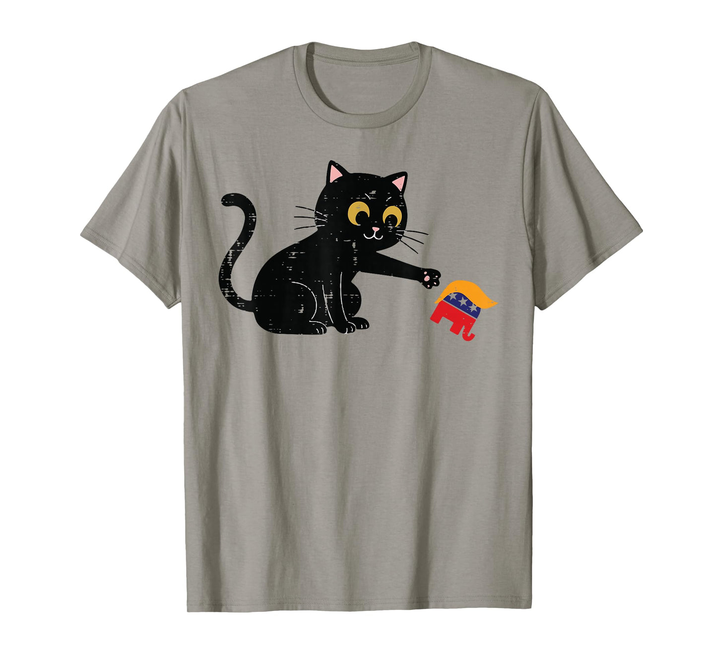 Resist Cat Tipping Elephant Funny Protest Women Men Kid T-Shirt
