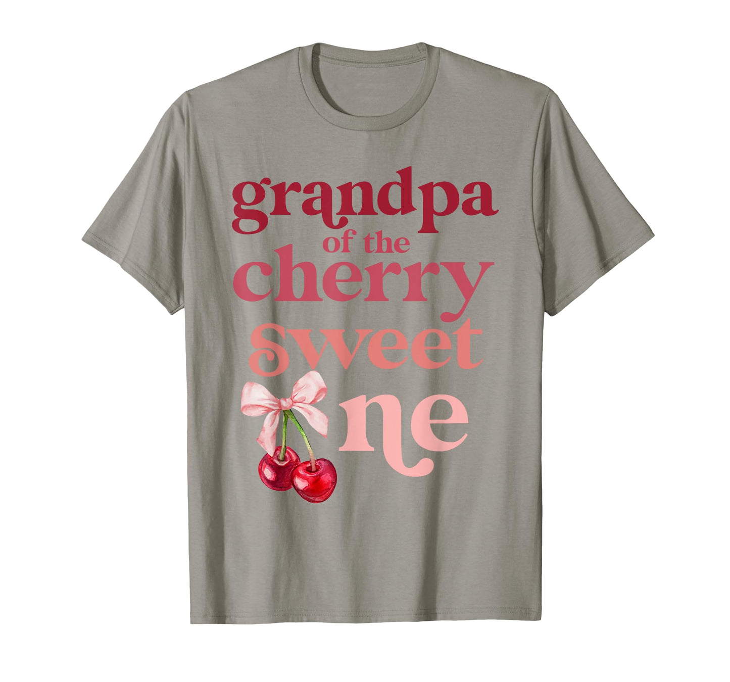 Grandpa of the Cherry Sweet One Coquette First Birthday 1st T-Shirt