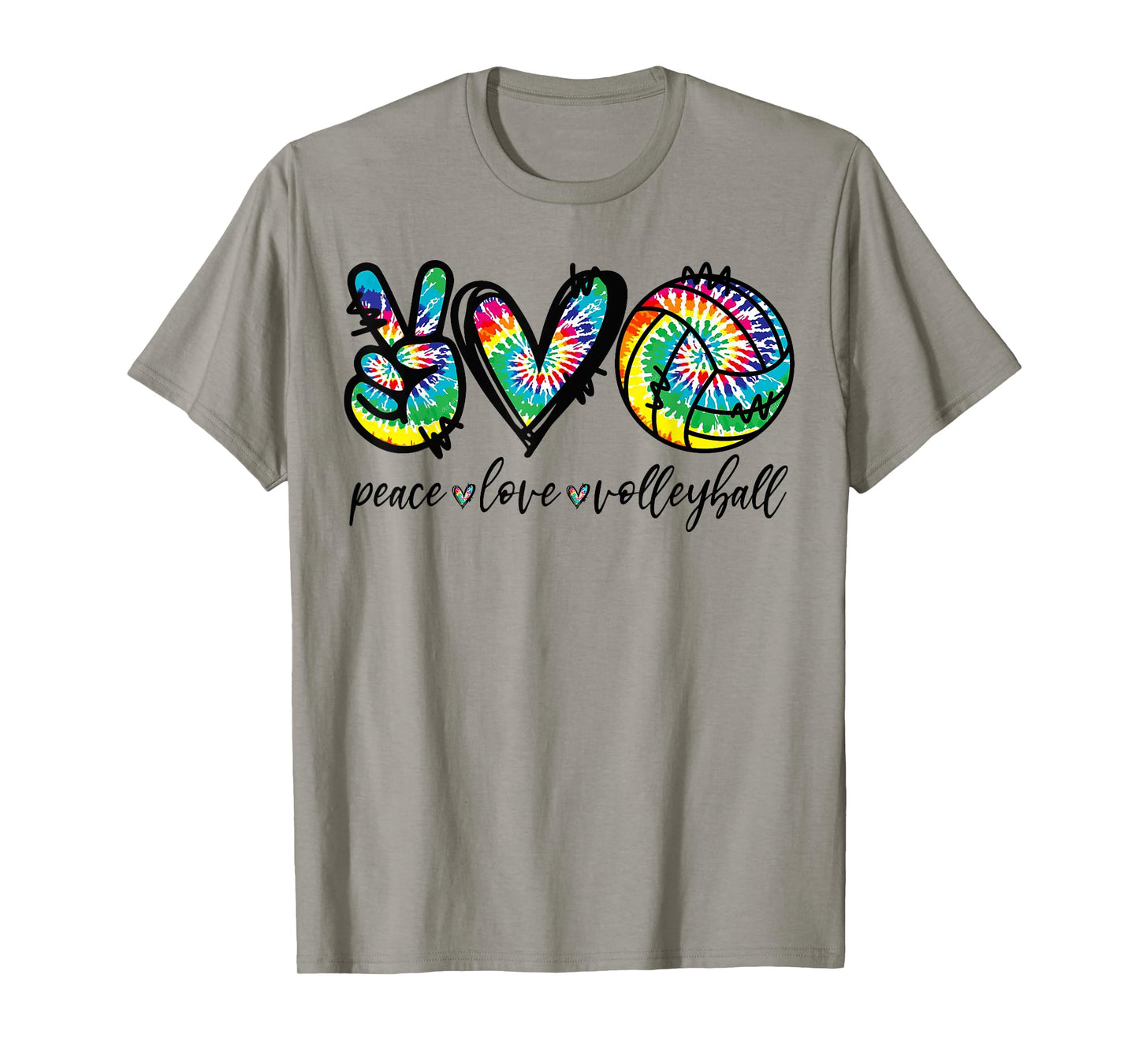 Peace Love Volleyball Tie Dye Cute Volleyball Lovers T-Shirt