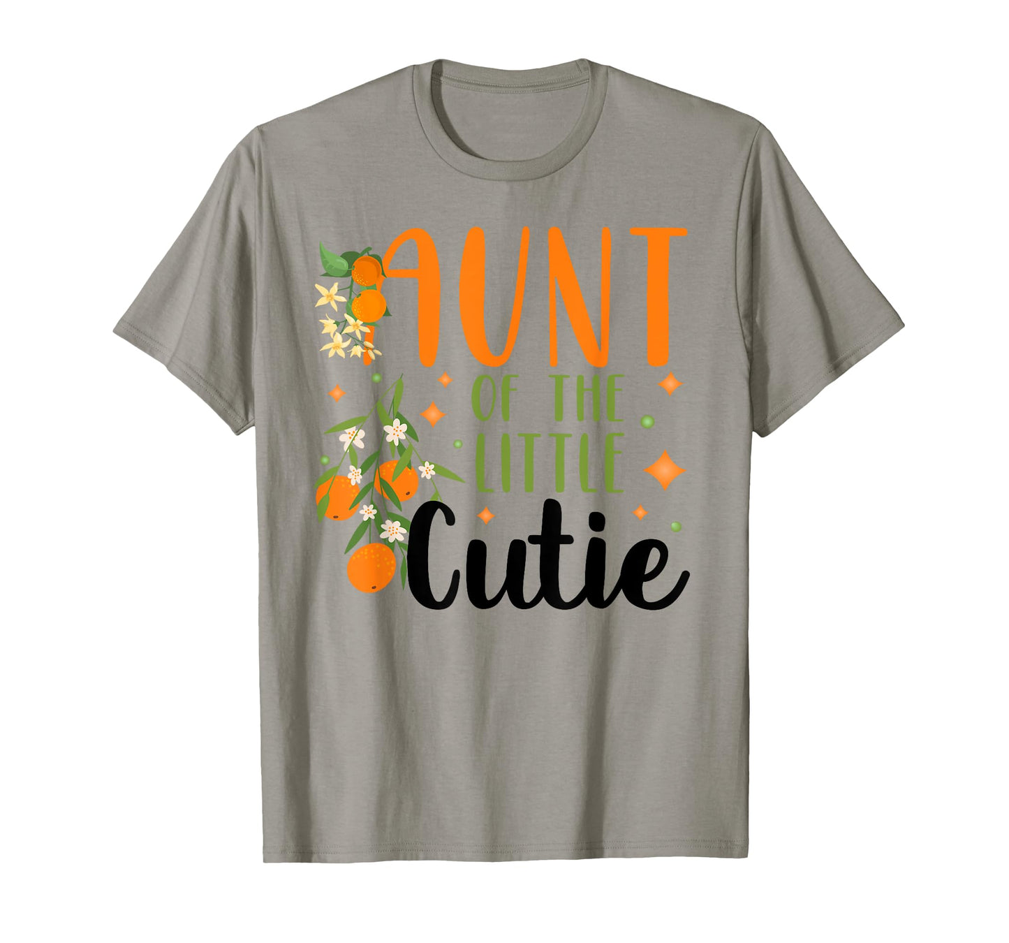 Aunt Little Cutie Baby Shower Orange 1st Birthday Party T-Shirt