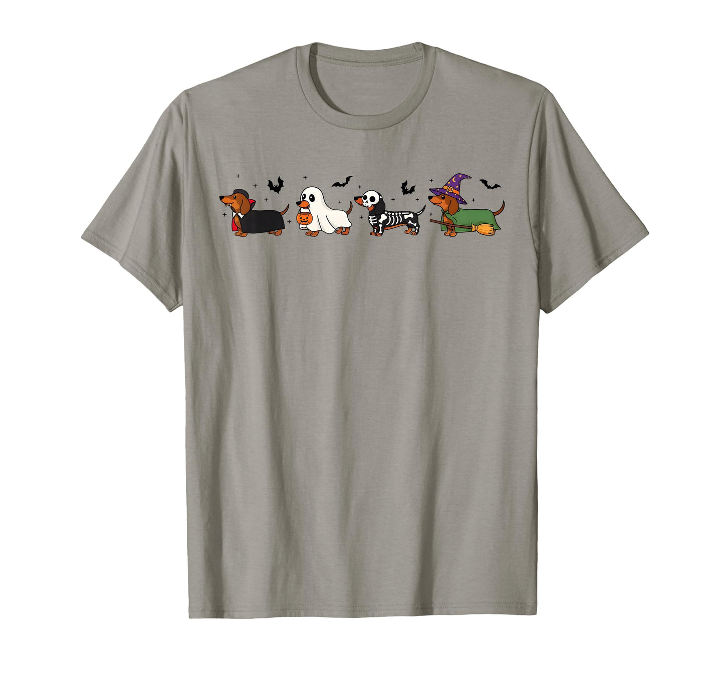 Weiner Dog Witch Happy Halloweenie Cute Halloween Dachshund T-Shirt