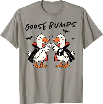 Cute Goose Bumps Animals Pun Witch Bats Halloween Lover Kids T-Shirt
