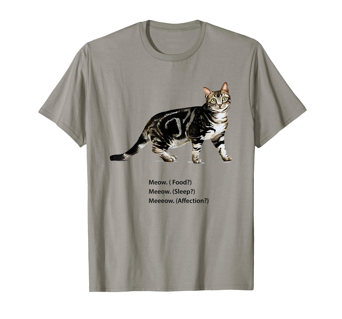 Cat Meow Food Meeow Sleep Meeeow Affection T-Shirt for Men Women