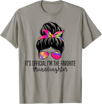 It's Official I'm The Favorite Granddaughter Funny T-Shirt