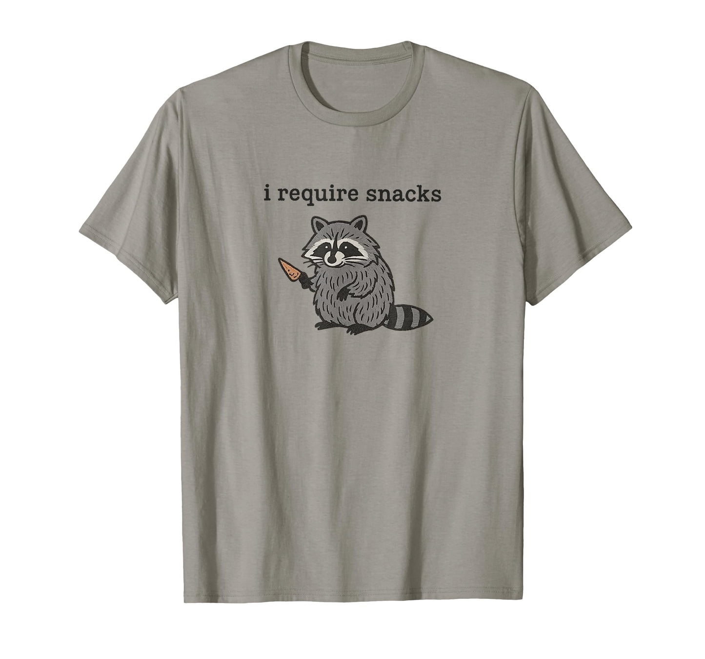 I Require Snacks Raccoon Shirt Men Women Funny Raccoon T-Shirt