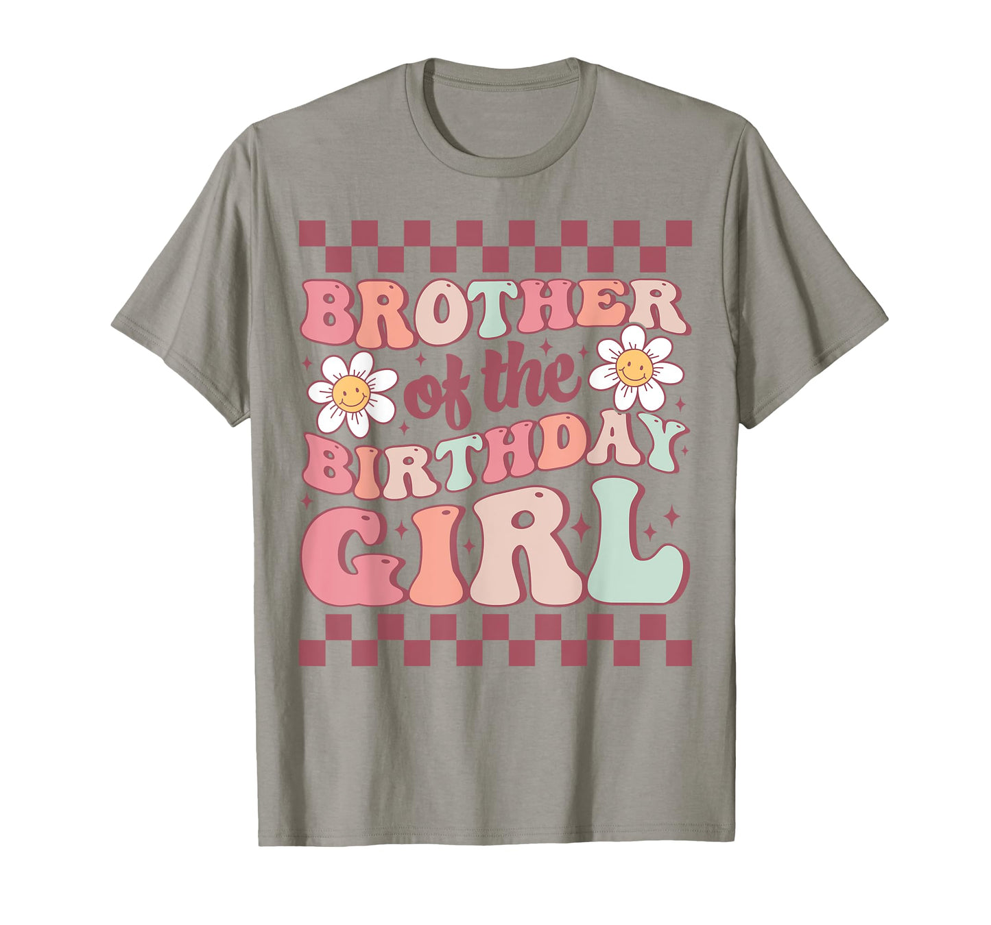 Brother of The Birthday Girl Family Groovy Birthday Party T-Shirt