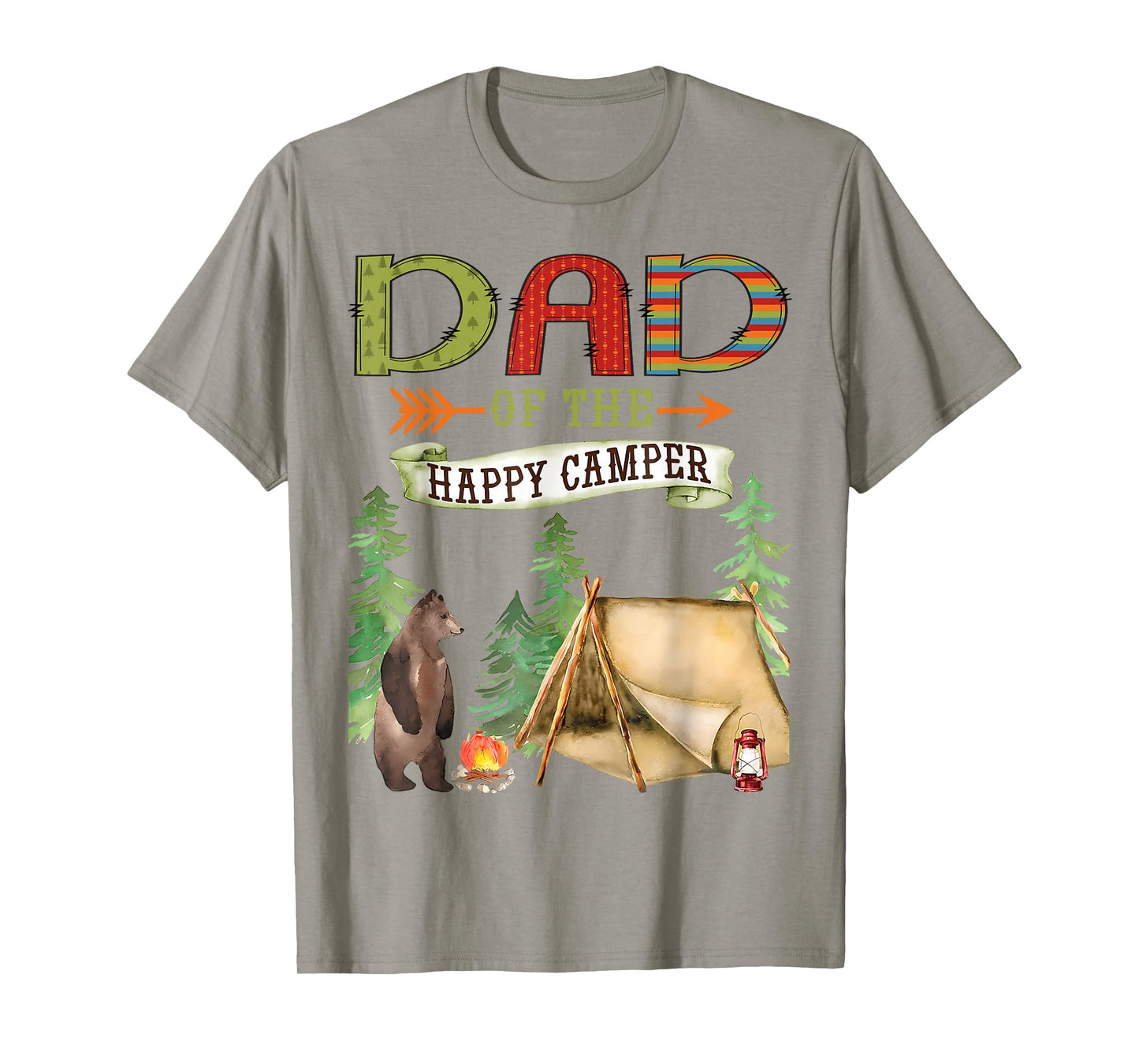 Dad of The Happy Camper First Birthday Camping T-Shirt