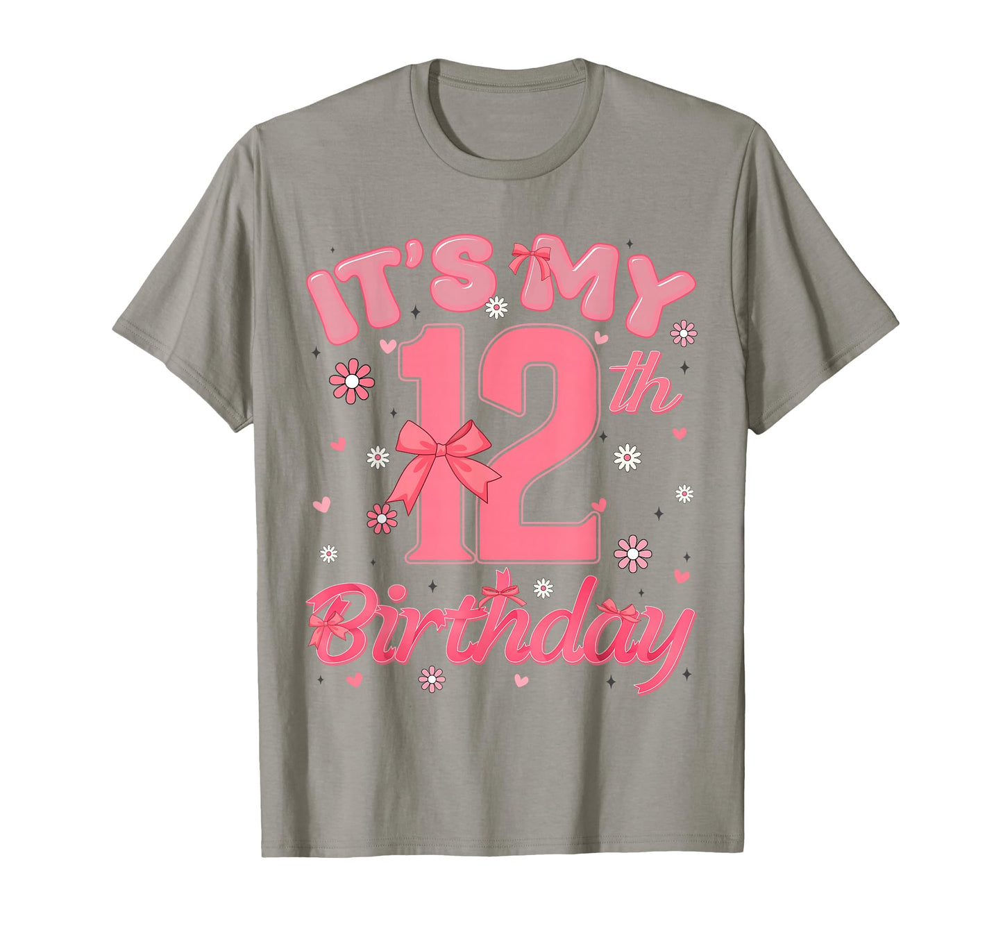 Its My 12th Birthday Girl Coquette 12 Year Olds Gifts Tee T-Shirt