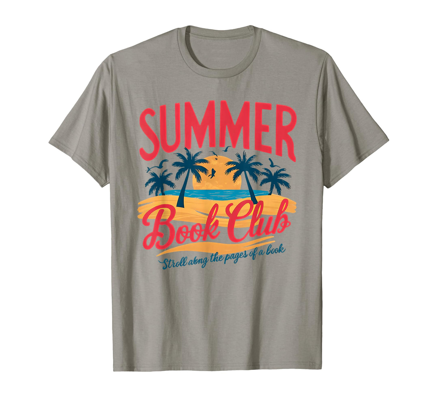 Summer Retro Book Club Funny Beach Vacation T-Shirt
