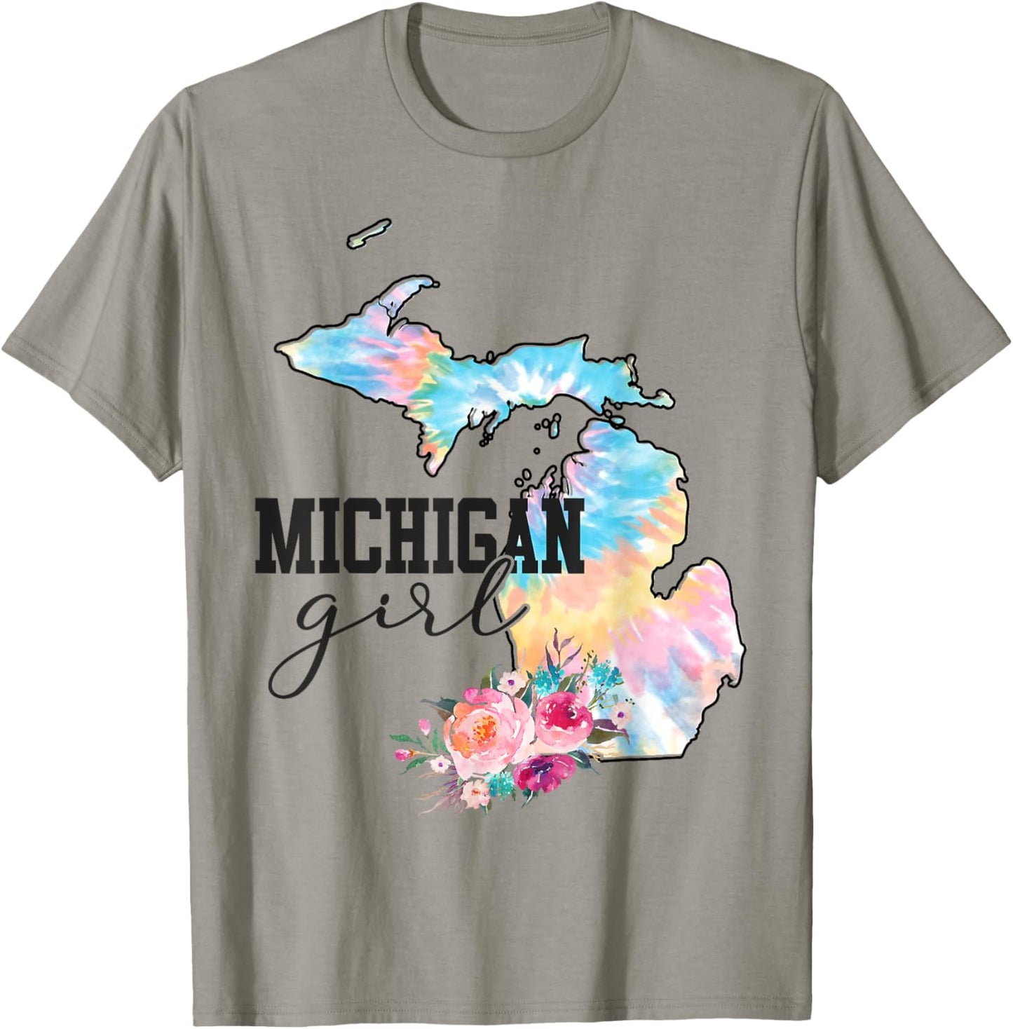 Michigan Girl Tie Dye State Michigan Lovers T-Shirt