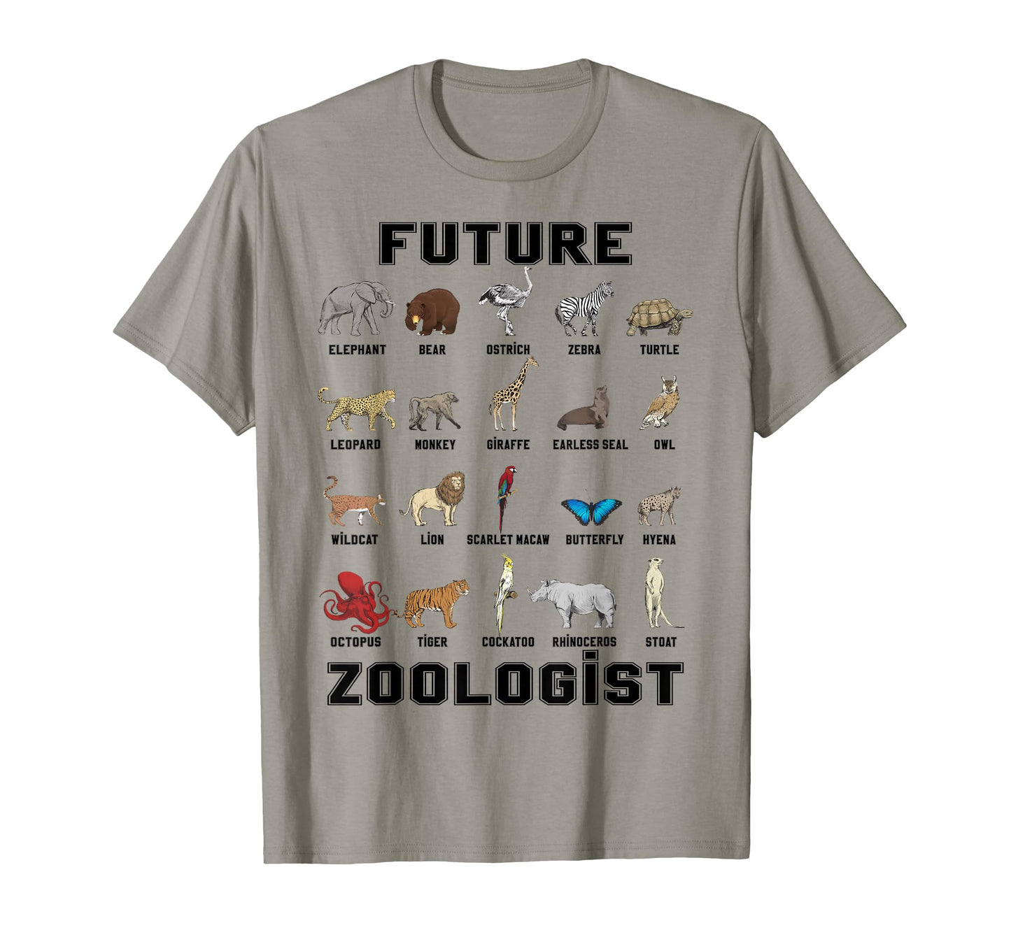 Kids Future Zoologist Funny Birthday T Shirt T-Shirt