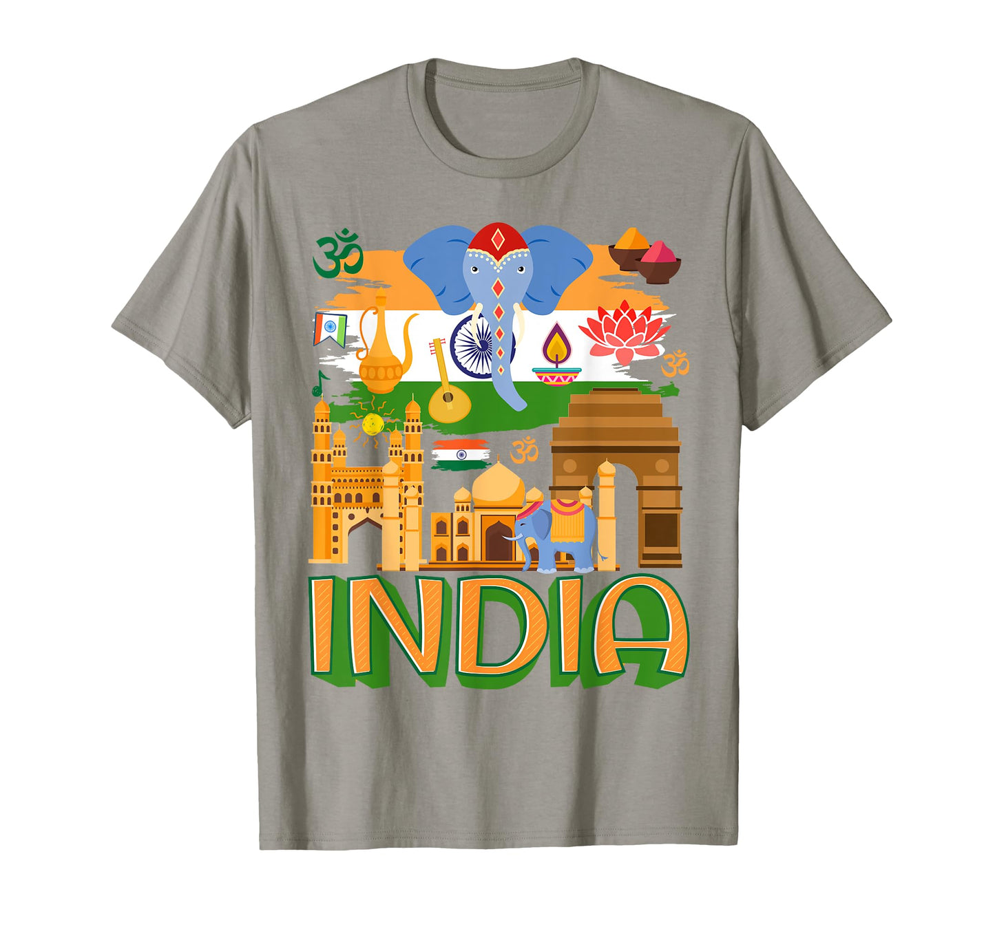 India Flag Outfit Idea For Kids & Elephant Indian Roots T-Shirt