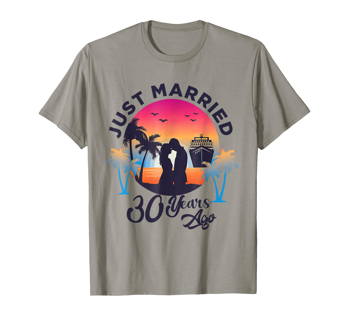30th Wedding Anniversary Couple Just Married 30 Years Ago T-Shirt