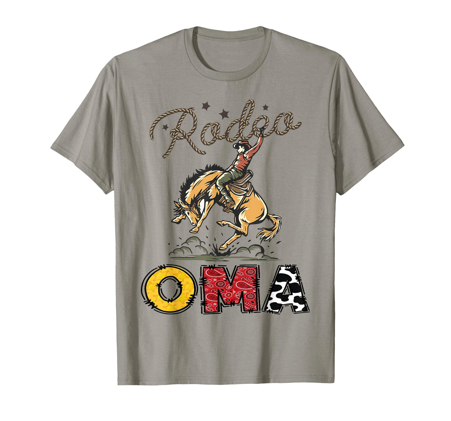 Rodeo Oma Cowboy Cowgirl Birthday Kids Family Matching T-Shirt