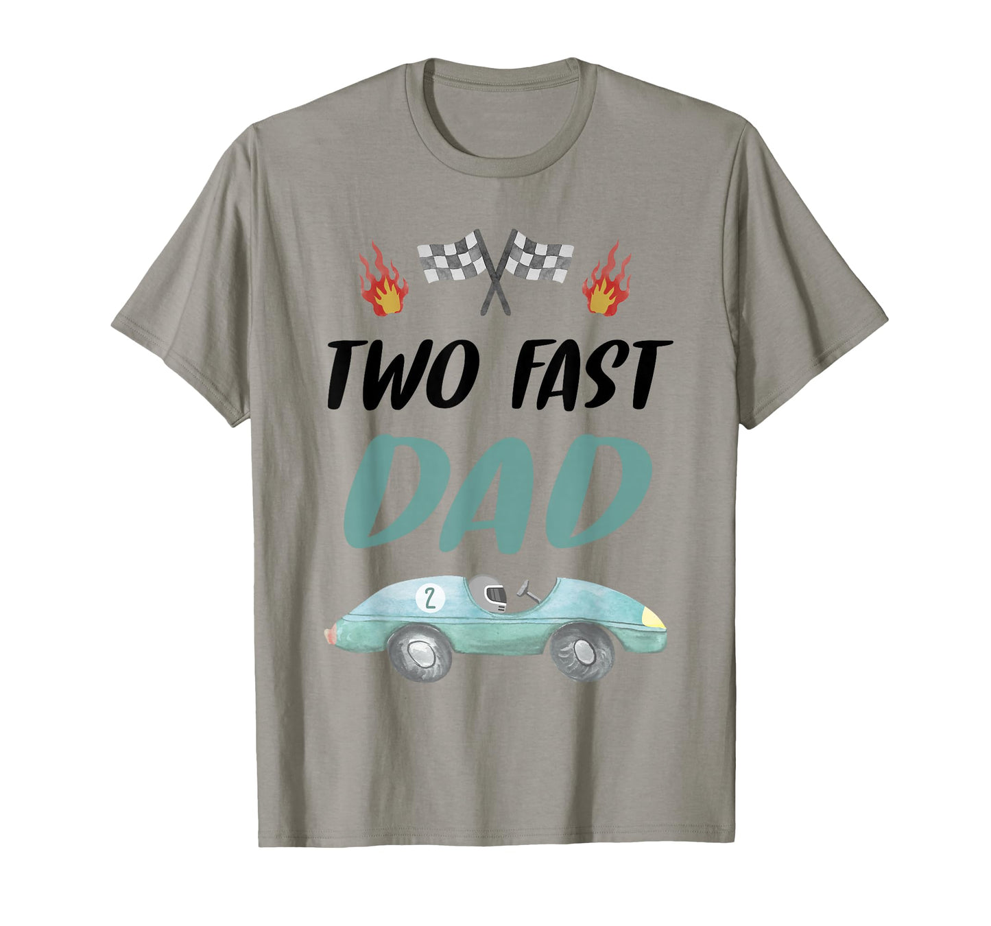 Dad Daddy 2nd Birthday Two Fast Race Car Second Bday Party T-Shirt