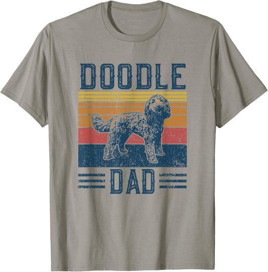 Funny Vintage Doodle Dad - Aussie Doodle & Goldendoodle T-Shirt