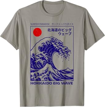 Hokkaido Wave The Great Wave of Kanagawa Surfer Paradise T-Shirt