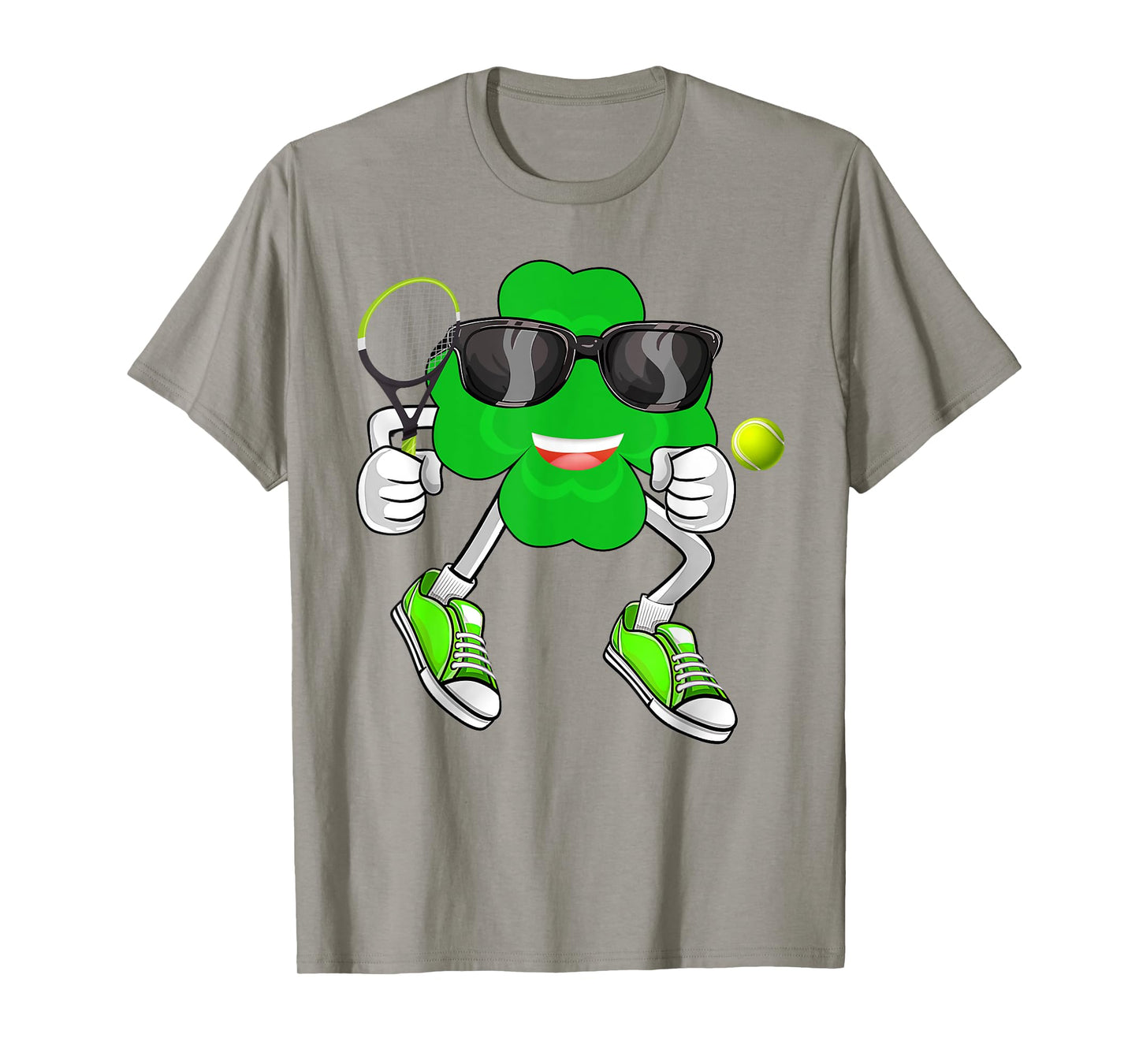 Shamrock Playing Tennis Leprechaun Hat St. Patricks Day Boy T-Shirt