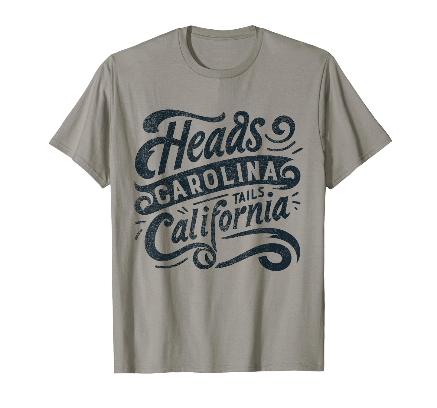Heads Carolina Tail California Retro Vintage Country Music T-Shirt