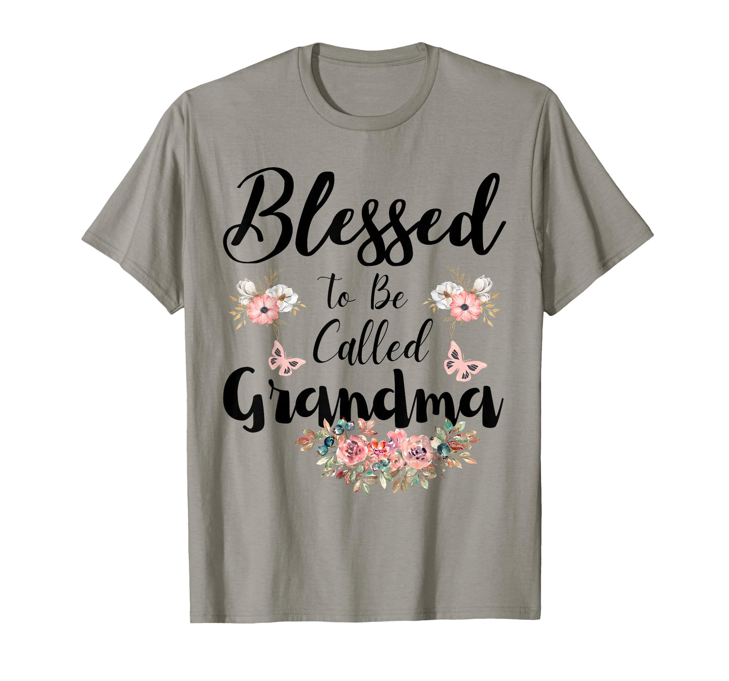 Blessed To Be Called Grandma Women Floral Cute Mothers Day T-Shirt