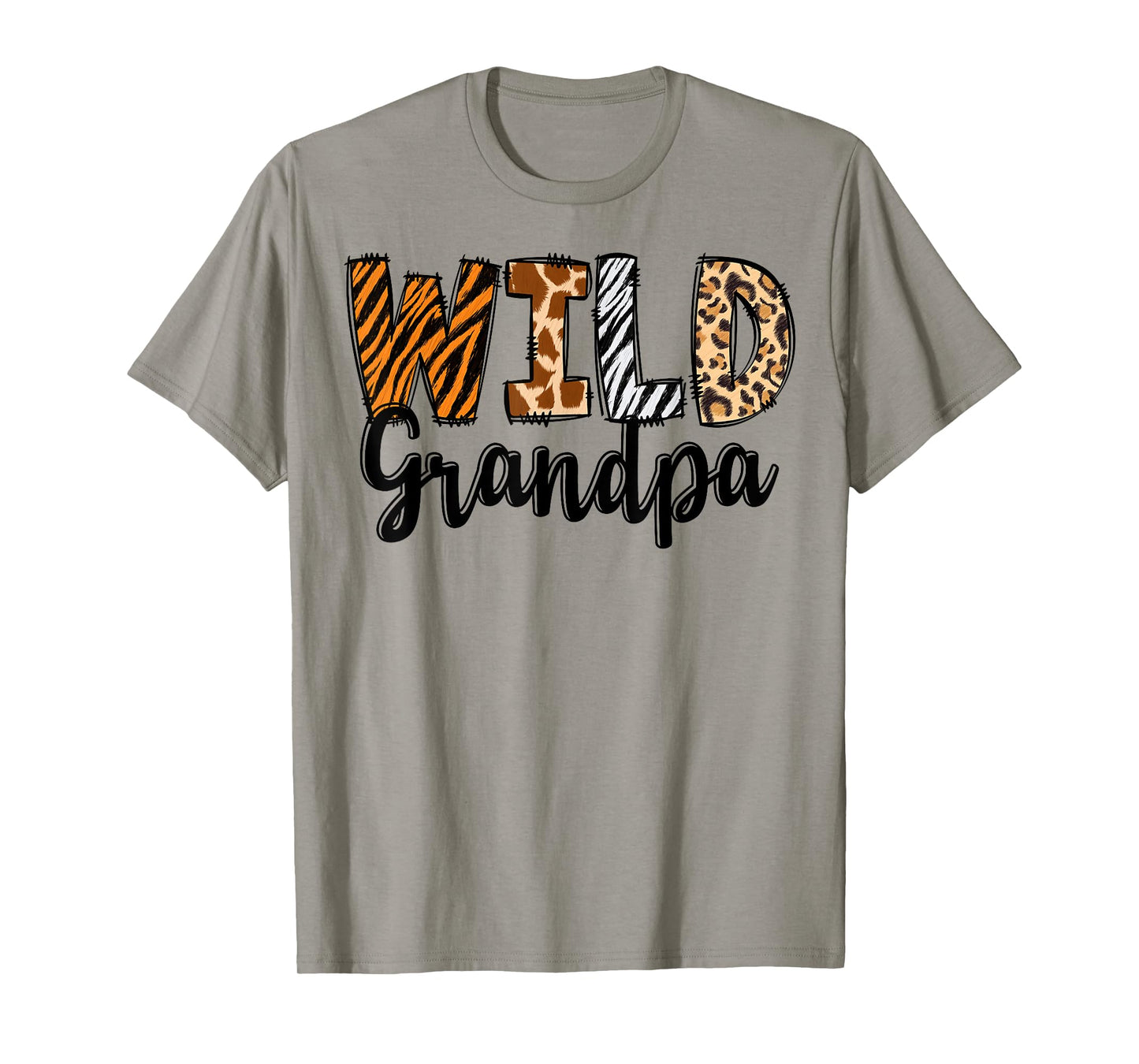 Wild Grandpa Zoo Born Two Be Wild B-day Safari Jungle Animal T-Shirt