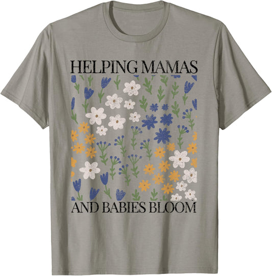 Doula Wildflowers Mother Baby Nurse Spring Future T Floral T-Shirt