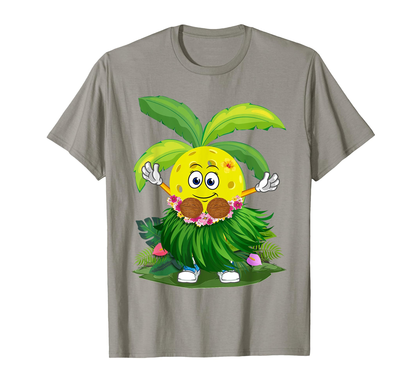 Cute Hawaiian Pickleball Ball Tropical Beach Summer Vacation Men Women Kids T-Shirt