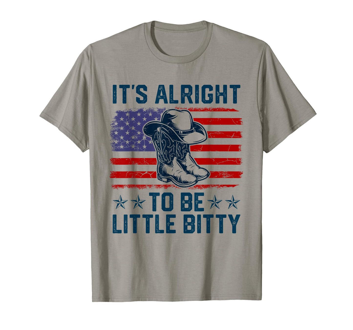 It’s Alright To Be Little Bitty Country Music Retro US Flag T-Shirt