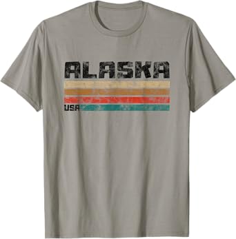 Alaska T-Shirts AK Retro Vintage Shirt Gift Men Women Kids T-Shirt