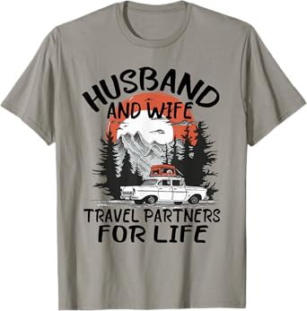 Husband And Wife Travel Partners For Life Couple Matching T-Shirt