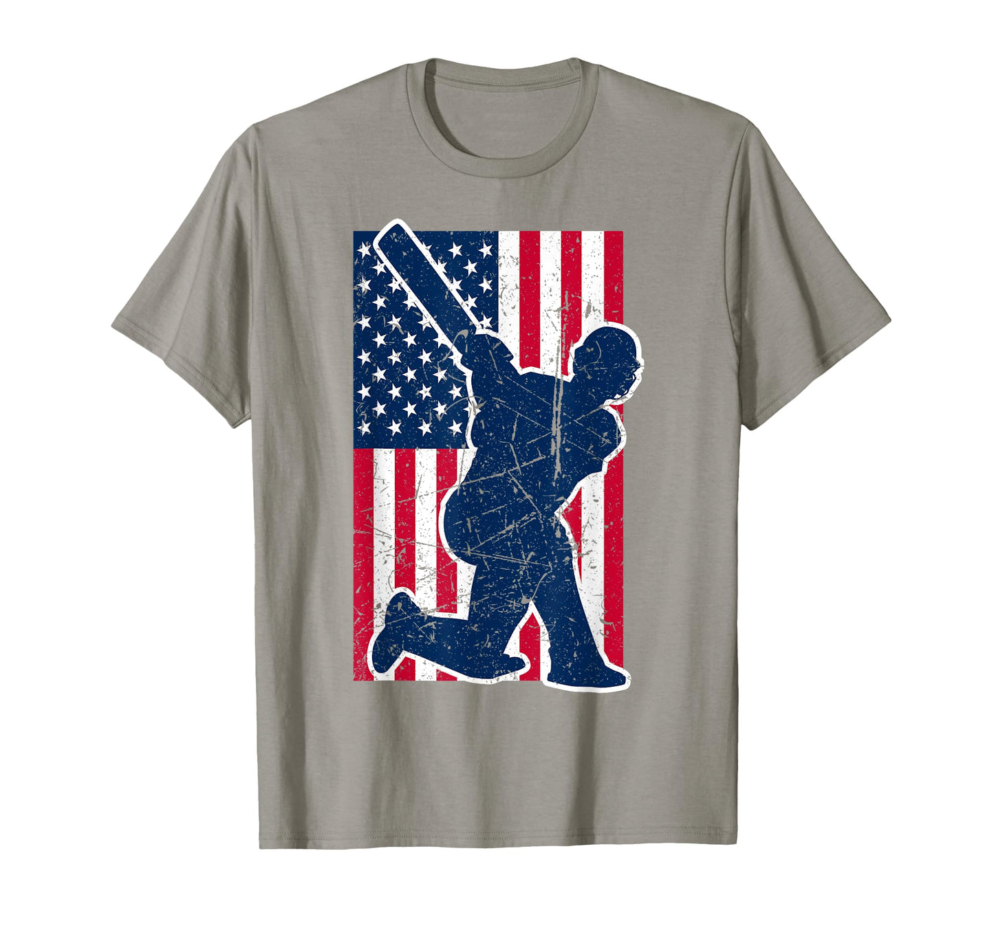 USA Cricket Cricketer America Flag Cricketers India Pakistan T-Shirt