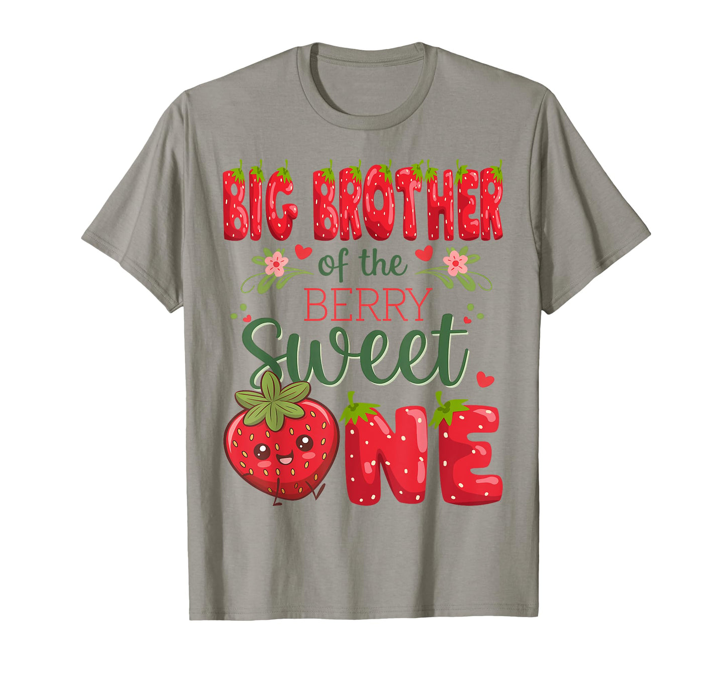 Big Brother Of The Berry Sweet One 1St Birthday Strawberry T-Shirt