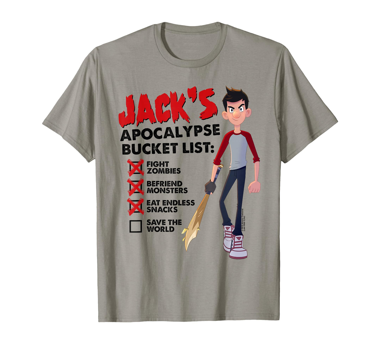 The Last Kids on Earth Jack's Apocalypse Bucket List T-Shirt - T-Shirt | Sand
