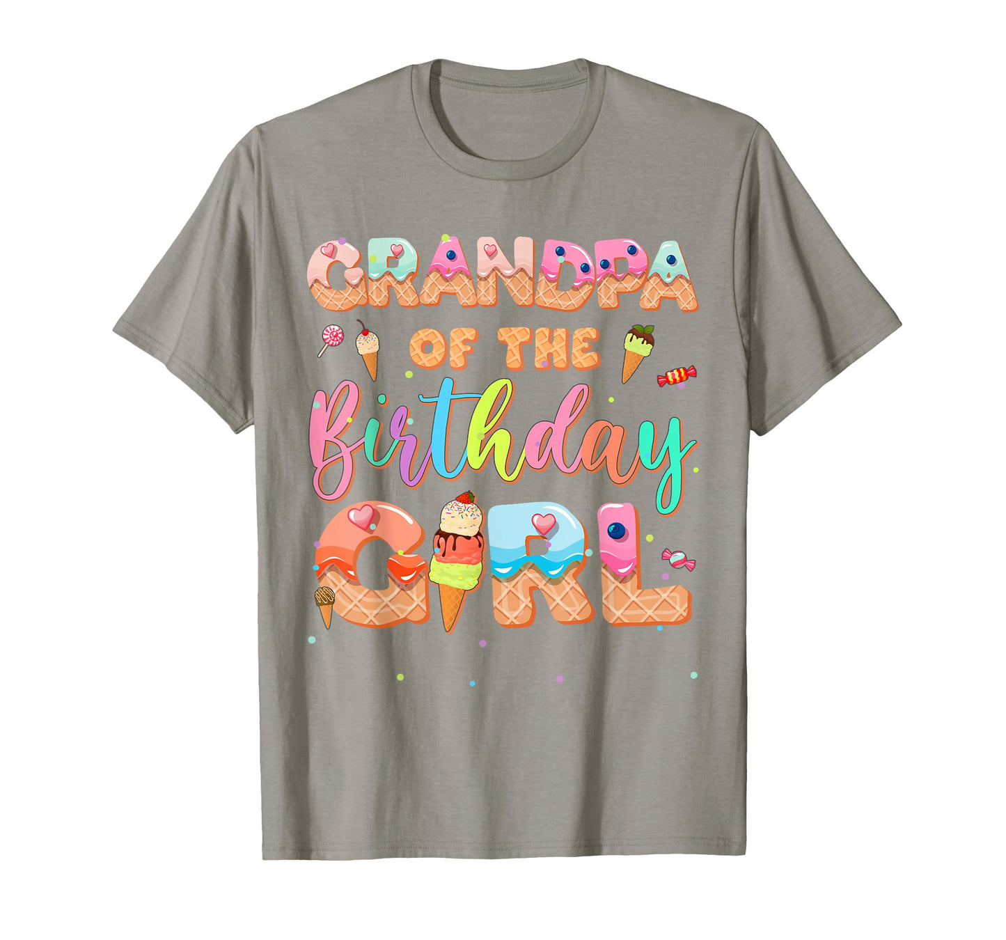 Grandpa Of The Birthday Ice Cream Family Matching Party T-Shirt