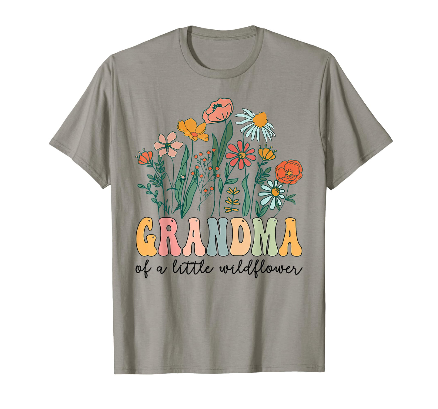 Grandma Of The Little Wildflower Birthday Party Baby Shower T-Shirt