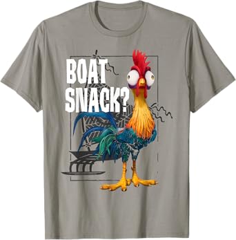 Disney Moana Hei Hei Boat Snack Vintage Style Poster T-Shirt