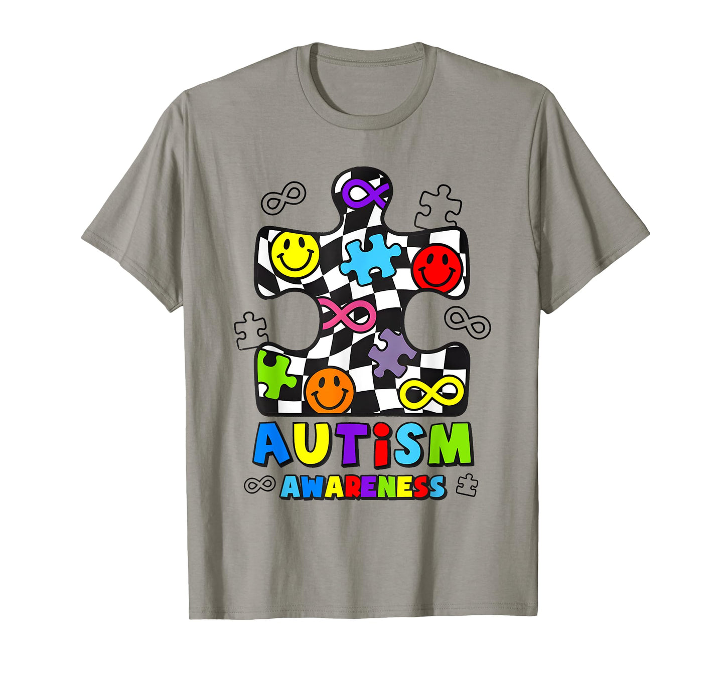 Autism Awareness Puzzle Piece Autism Mom Brother T-Shirt