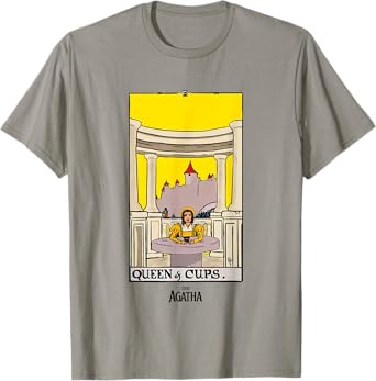 Marvel Agatha All Along Queen Of Cups Vintage Tarot Card T-Shirt