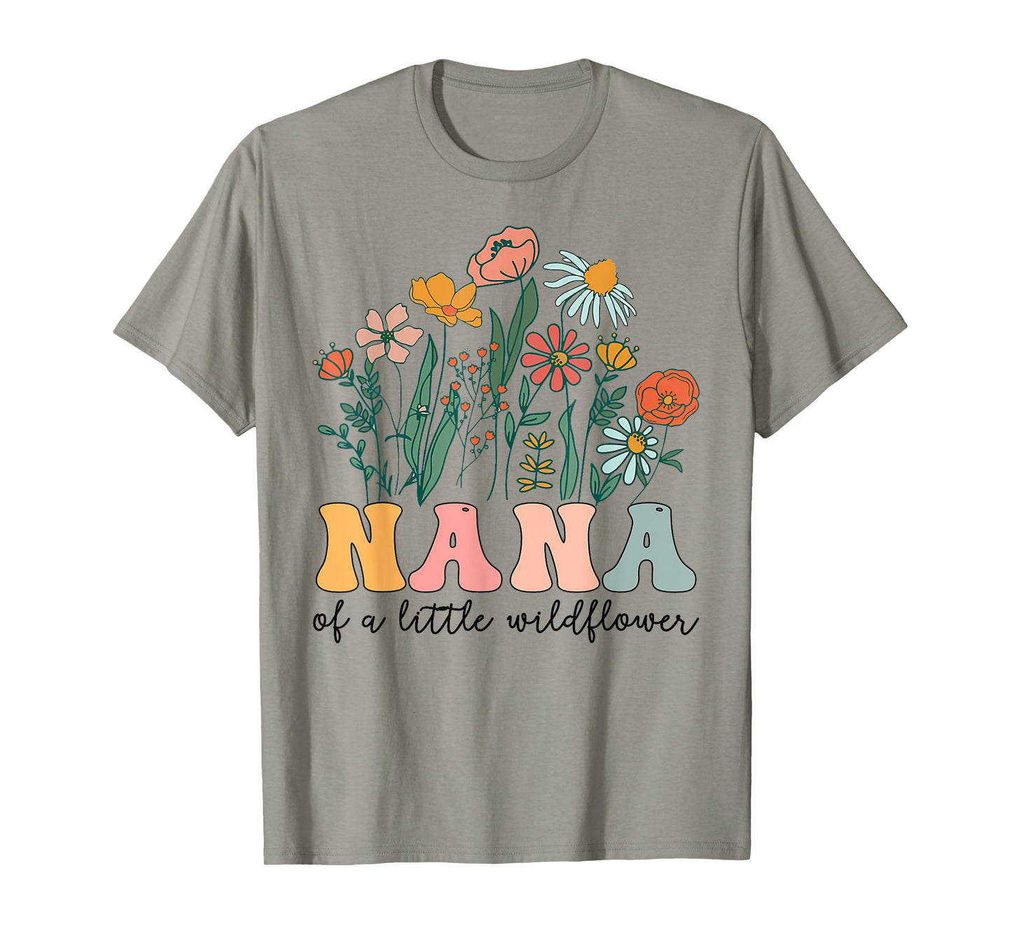 Nana Of The Little Wildflower Birthday Party Baby Shower T-Shirt