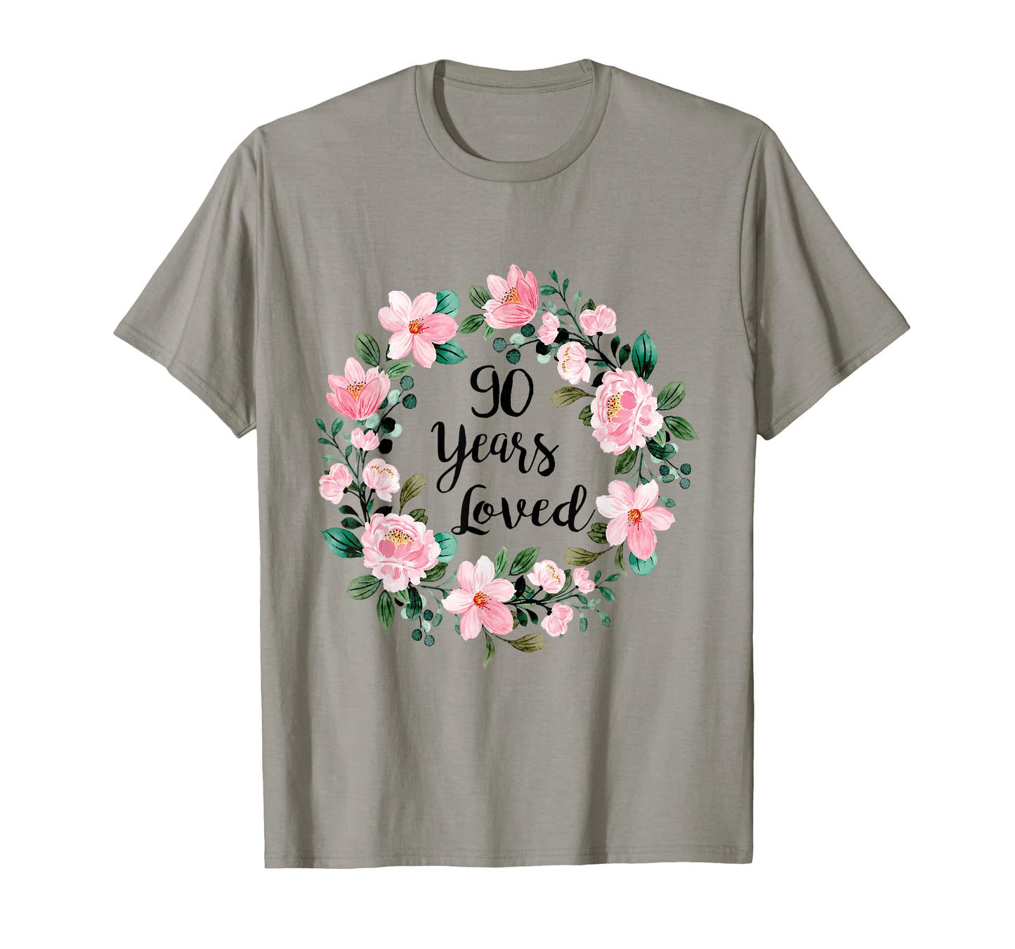 90 Years Loved Men Women 90 Years Old Cool 90th Birthday T-Shirt