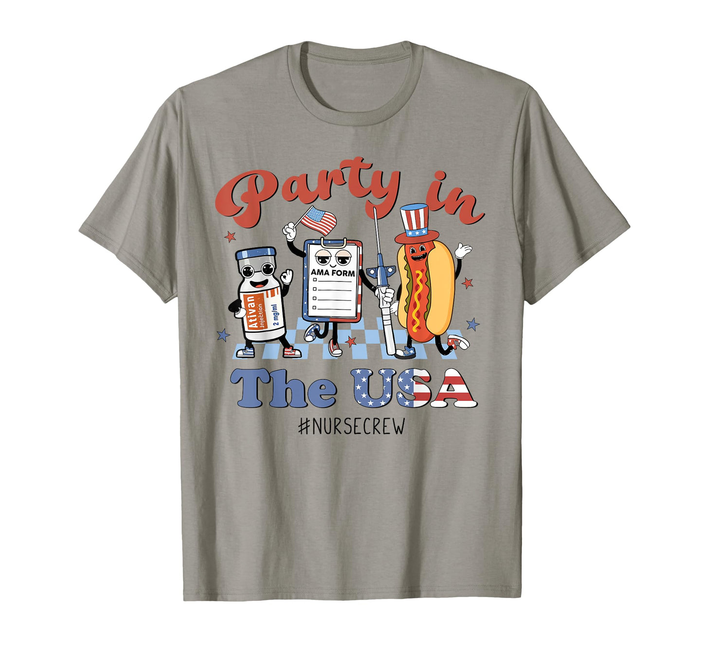 4th Of July Nurse Party in the USA ICU Nurse Crew ER EMS CNA Women Men T-Shirt
