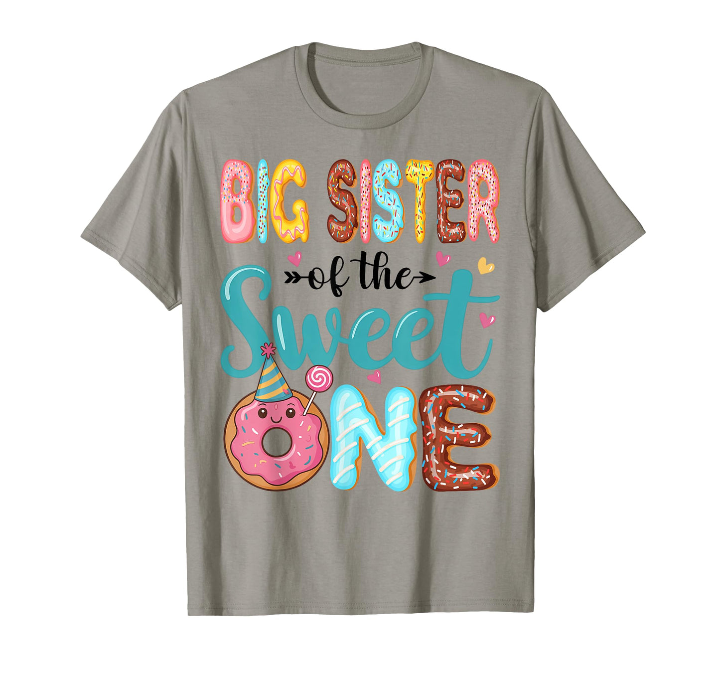 Big Sister Of The Sweet One 1st Birthday Girl Donut Party T-Shirt