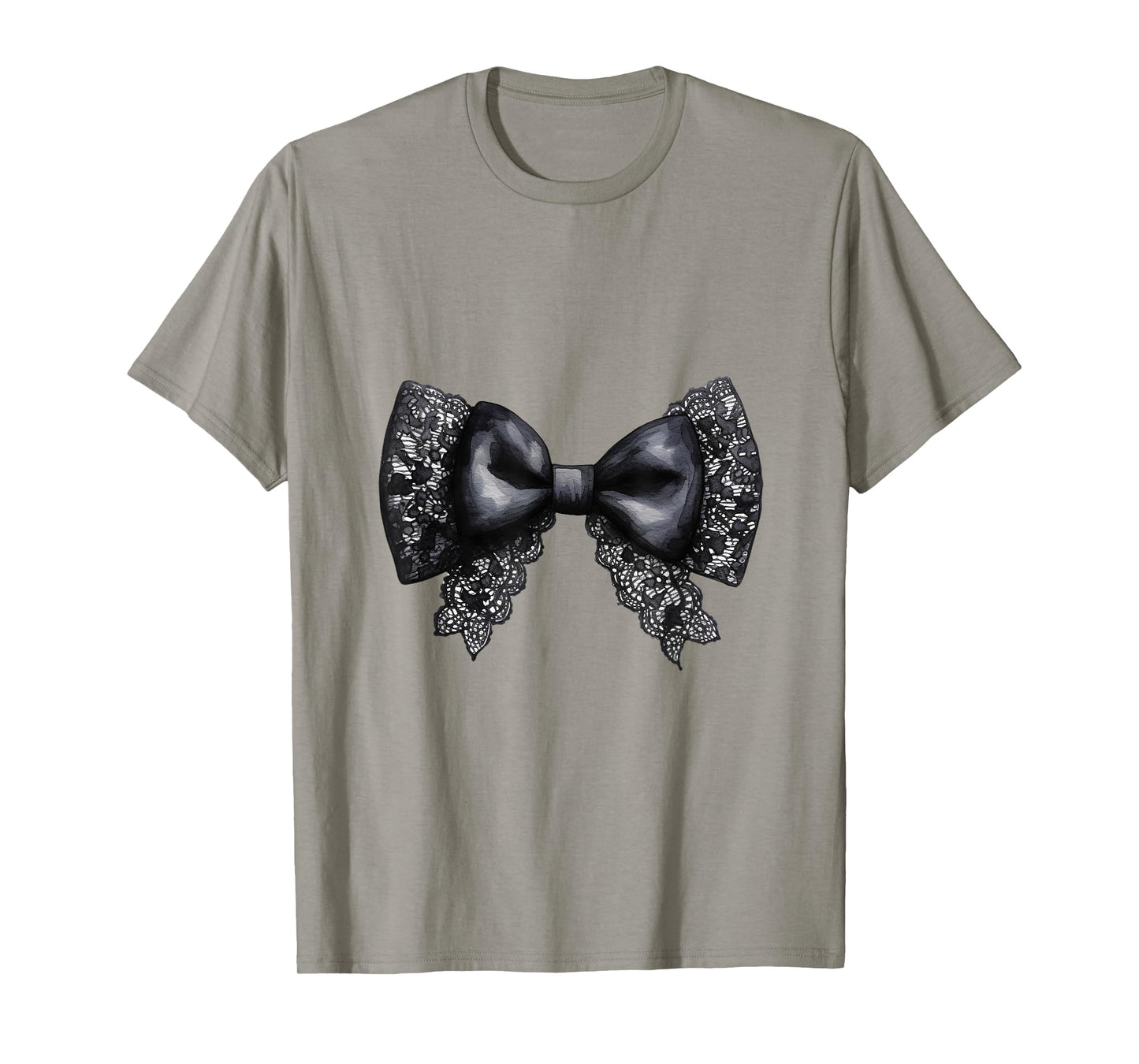 Black Lace Bow Design Girly T-Shirt