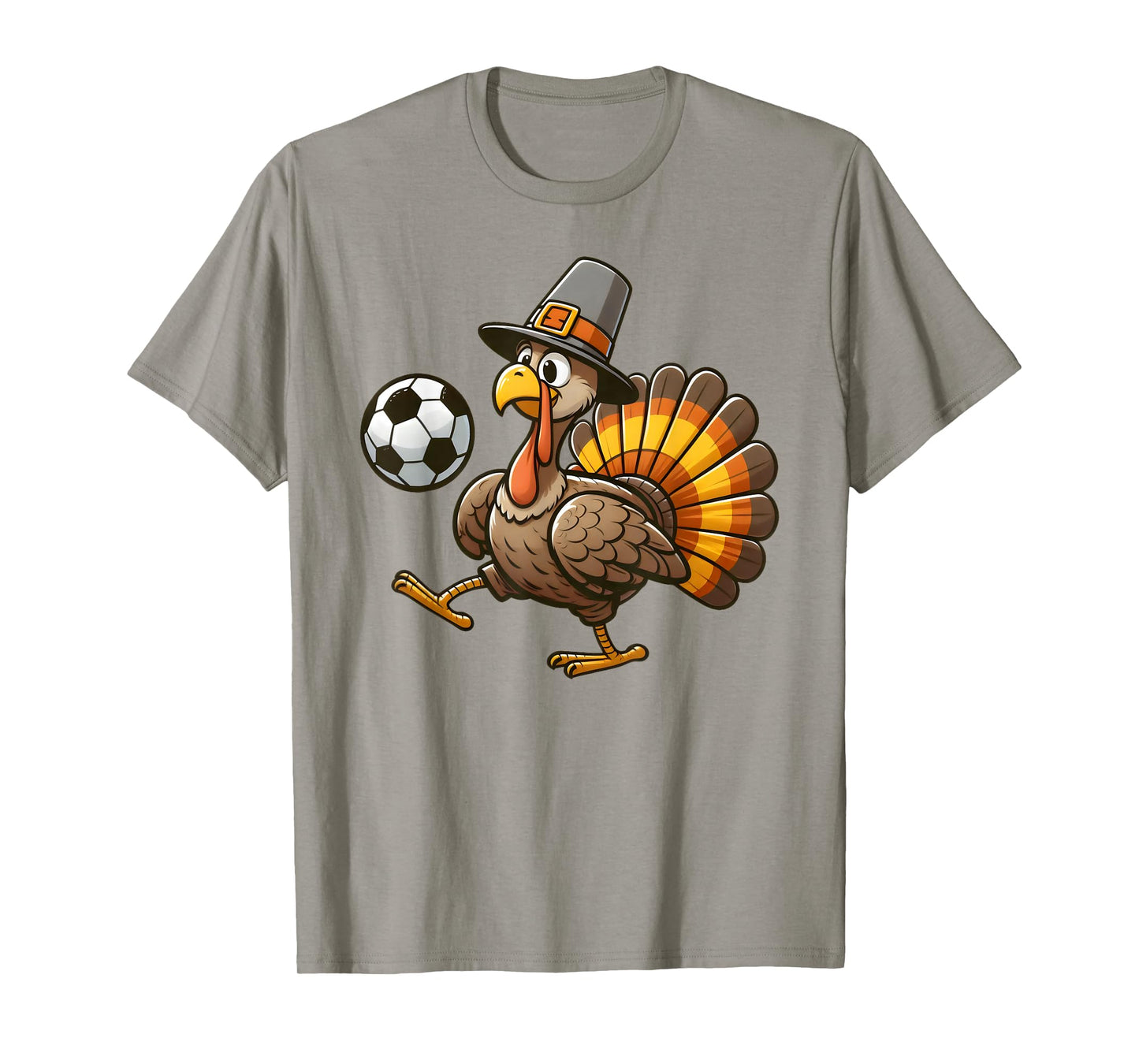 Turkey Soccer Thanksgiving Turkey Playing Soccer Boys Men T-Shirt